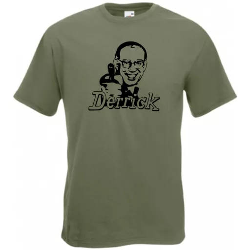 Retro Derrick felügyelő stencil férfi rövid ujjú póló