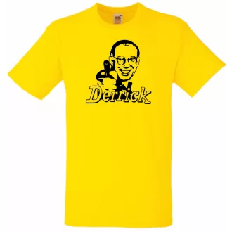 Retro Derrick felügyelő stencil férfi rövid ujjú póló