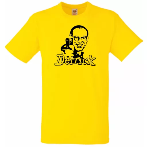 Retro Derrick felügyelő stencil férfi rövid ujjú póló