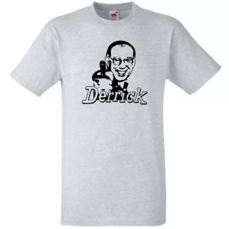 Retro Derrick felügyelő stencil férfi rövid ujjú póló