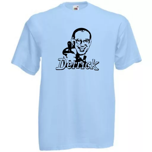 Retro Derrick felügyelő stencil férfi rövid ujjú póló