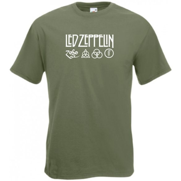 Retro Led Zeppelin férfi rövid ujjú póló