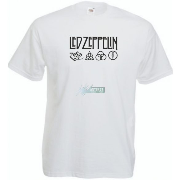 Retro Led Zeppelin férfi rövid ujjú póló
