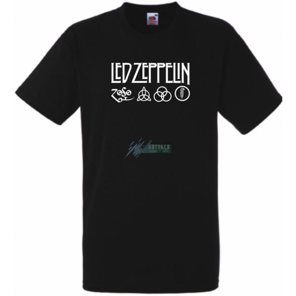 Retro Led Zeppelin férfi rövid ujjú póló