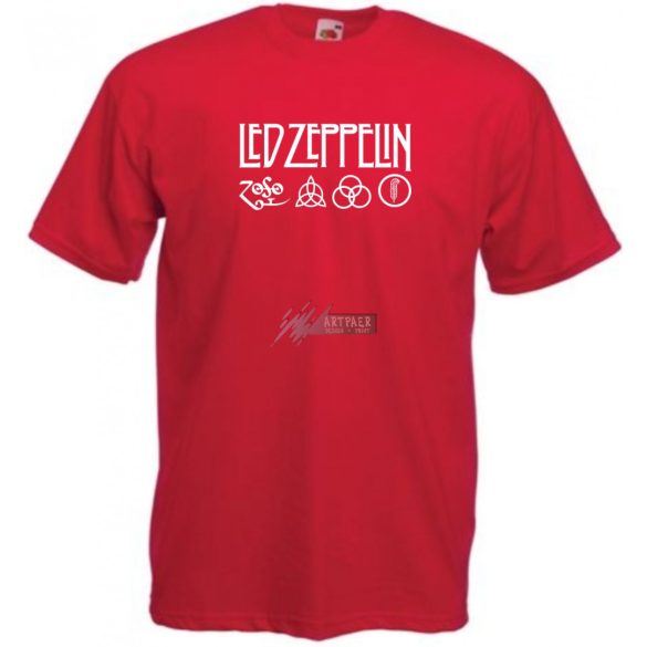 Retro Led Zeppelin férfi rövid ujjú póló