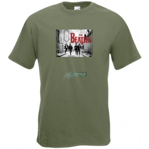 Retro Beatles férfi rövid ujjú póló