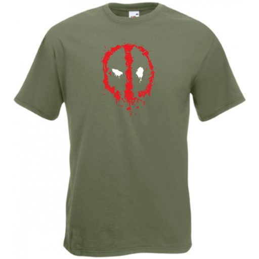 Hősök minima Deadpool stilus férfi rövid ujjú póló