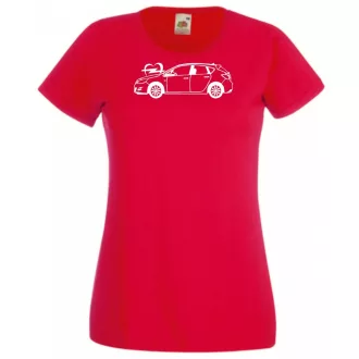 Auto fan Opel Astra kontúr női rövid ujjú póló