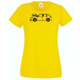 Auto fan Opel Astra kontúr női rövid ujjú póló