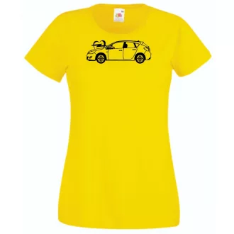 Auto fan Opel Astra kontúr női rövid ujjú póló