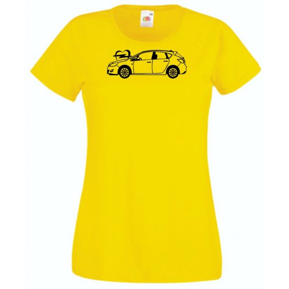 Auto fan Opel Astra kontúr női rövid ujjú póló