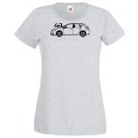 Auto fan Opel Astra kontúr női rövid ujjú póló