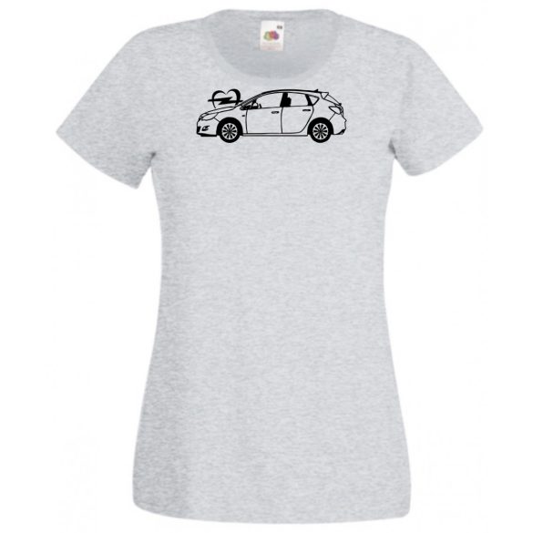 Auto fan Opel Astra kontúr női rövid ujjú póló