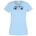 Auto fan Opel Astra kontúr női rövid ujjú póló