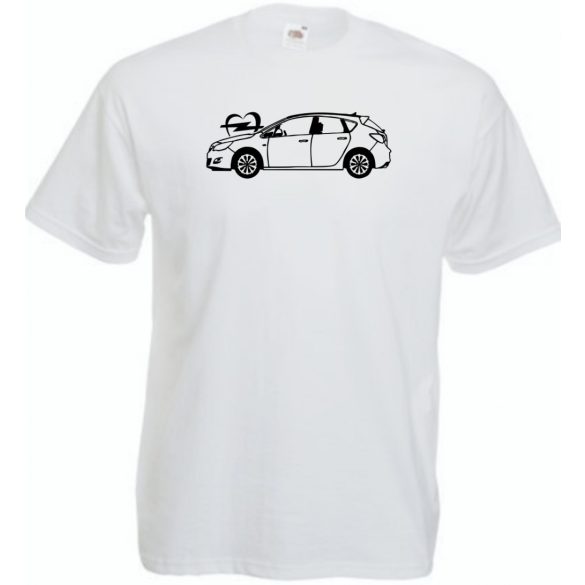 Auto fan Opel Astra kontúr férfi rövid ujjú póló