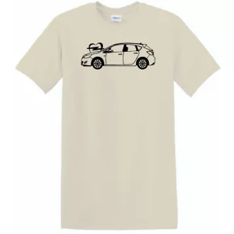Auto fan Opel Astra kontúr férfi rövid ujjú póló