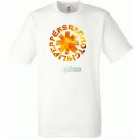 Lángoló piros csípős paprika RHCP férfi rövid ujjú póló