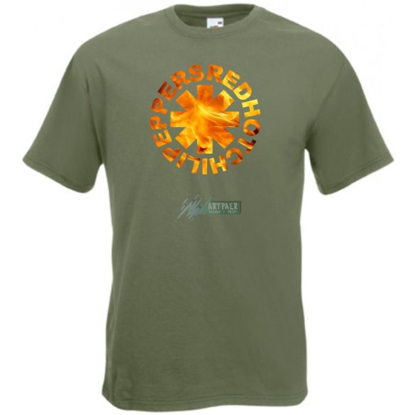 Lángoló piros csípős paprika RHCP férfi rövid ujjú póló