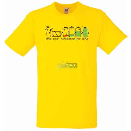 A heti (fáradság) töltöttség gyerek rövid ujjú póló