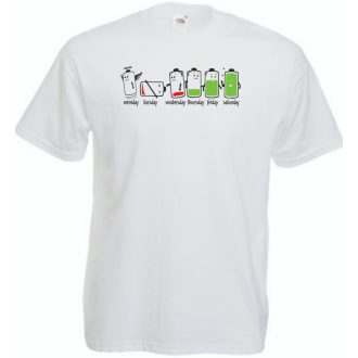 A heti (fáradság) töltöttség férfi rövid ujjú póló