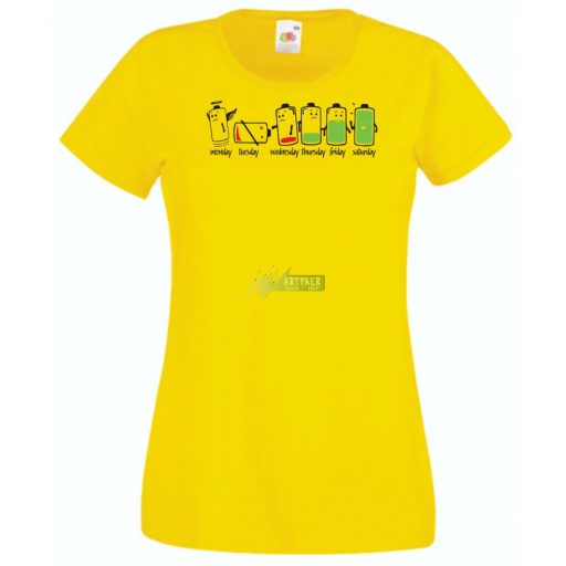 A heti (fáradság) töltöttség női rövid ujjú póló