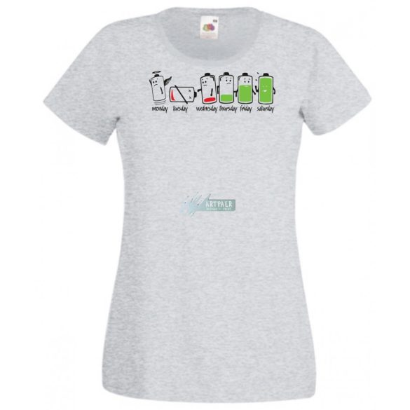 A heti (fáradság) töltöttség női rövid ujjú póló