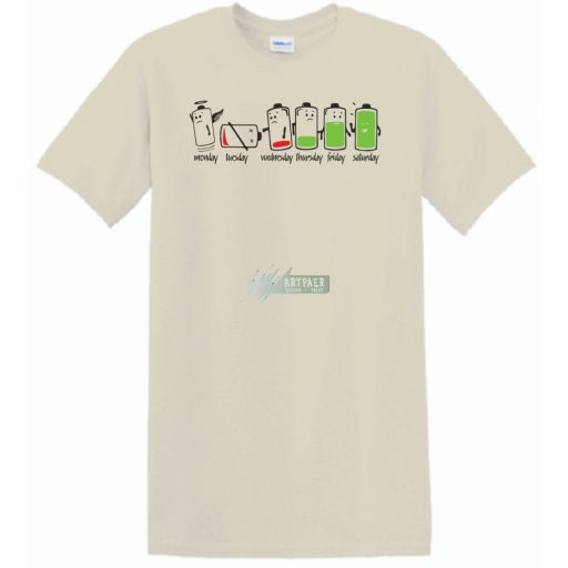 A heti (fáradság) töltöttség férfi rövid ujjú póló