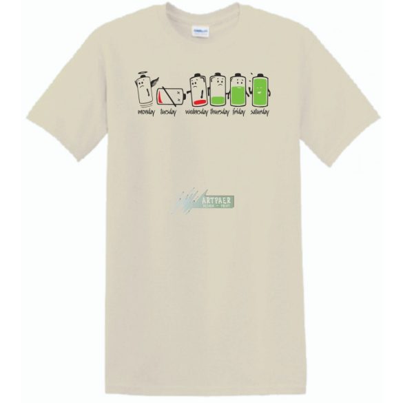 A heti (fáradság) töltöttség férfi rövid ujjú póló