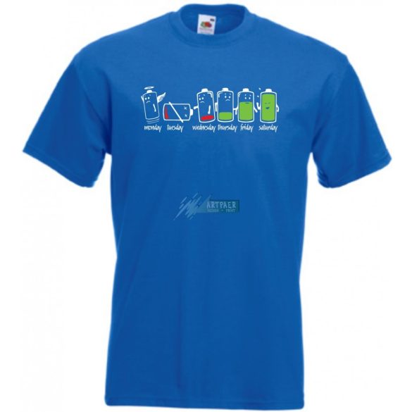 A heti (fáradság) töltöttség férfi rövid ujjú póló