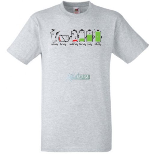 A heti (fáradság) töltöttség férfi rövid ujjú póló