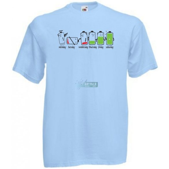 A heti (fáradság) töltöttség férfi rövid ujjú póló