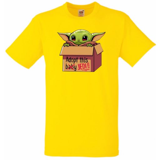 Humor-paródia Fan Art Baby jedi, dobozban gyerek rövid ujjú póló