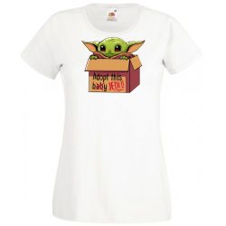   Humor-paródia Fan Art Baby jedi, dobozban női rövid ujjú póló