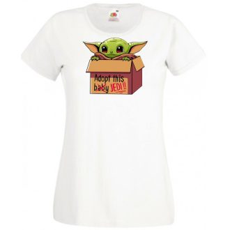   Humor-paródia Fan Art Baby jedi, dobozban női rövid ujjú póló