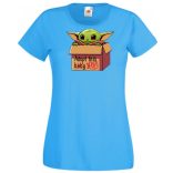 Humor-paródia Fan Art Baby jedi, dobozban női rövid ujjú póló