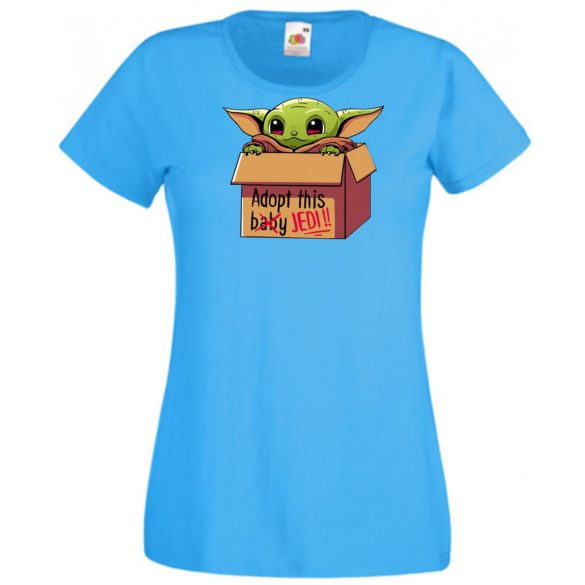 Humor-paródia Fan Art Baby jedi, dobozban női rövid ujjú póló