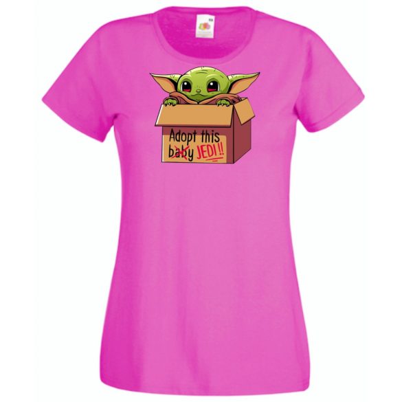 Humor-paródia Fan Art Baby jedi, dobozban női rövid ujjú póló