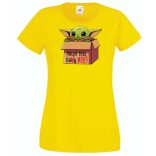 Humor-paródia Fan Art Baby jedi, dobozban női rövid ujjú póló