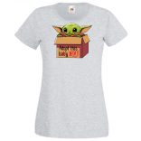 Humor-paródia Fan Art Baby jedi, dobozban női rövid ujjú póló