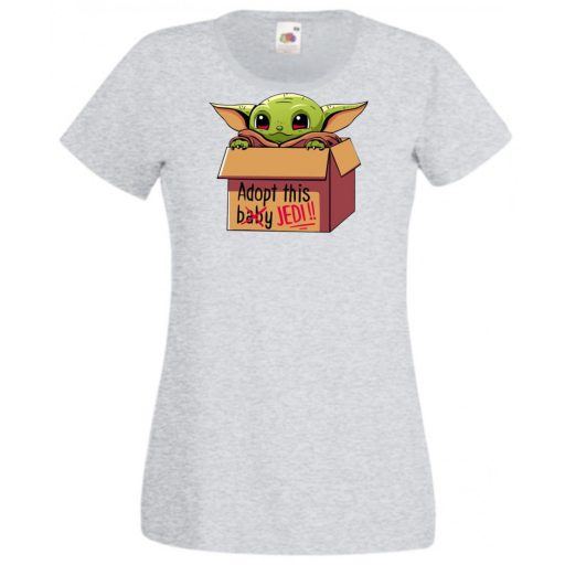 Humor-paródia Fan Art Baby jedi, dobozban női rövid ujjú póló