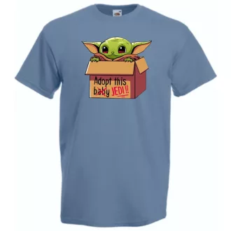   Humor-paródia Fan Art Baby jedi, dobozban férfi rövid ujjú póló