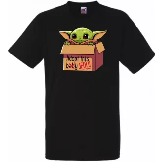   Humor-paródia Fan Art Baby jedi, dobozban férfi rövid ujjú póló