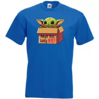   Humor-paródia Fan Art Baby jedi, dobozban férfi rövid ujjú póló