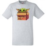 Humor-paródia Fan Art Baby jedi, dobozban férfi rövid ujjú póló