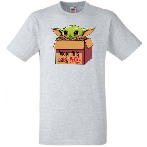Humor-paródia Fan Art Baby jedi, dobozban férfi rövid ujjú póló