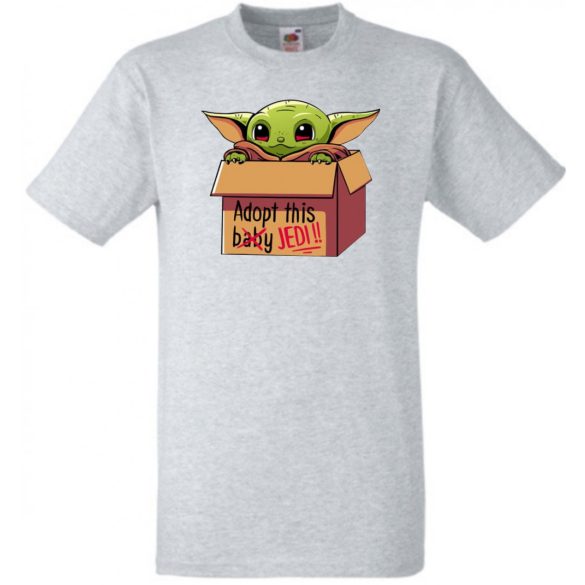 Humor-paródia Fan Art Baby jedi, dobozban férfi rövid ujjú póló