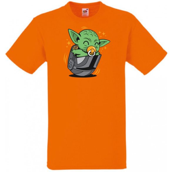 Humor-paródia Fan Art Baby jedi sisakban gyerek rövid ujjú póló