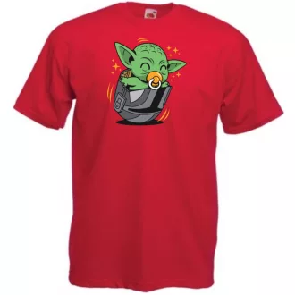   Humor-paródia Fan Art Baby jedi sisakban gyerek rövid ujjú póló