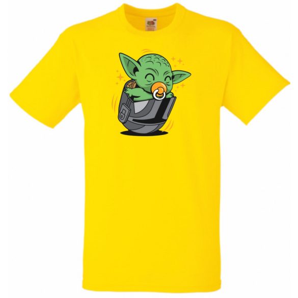 Humor-paródia Fan Art Baby jedi sisakban gyerek rövid ujjú póló