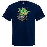 Humor-paródia Fan Art Baby jedi sisakban gyerek rövid ujjú póló